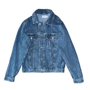 Topman Denim Jacket In Blue